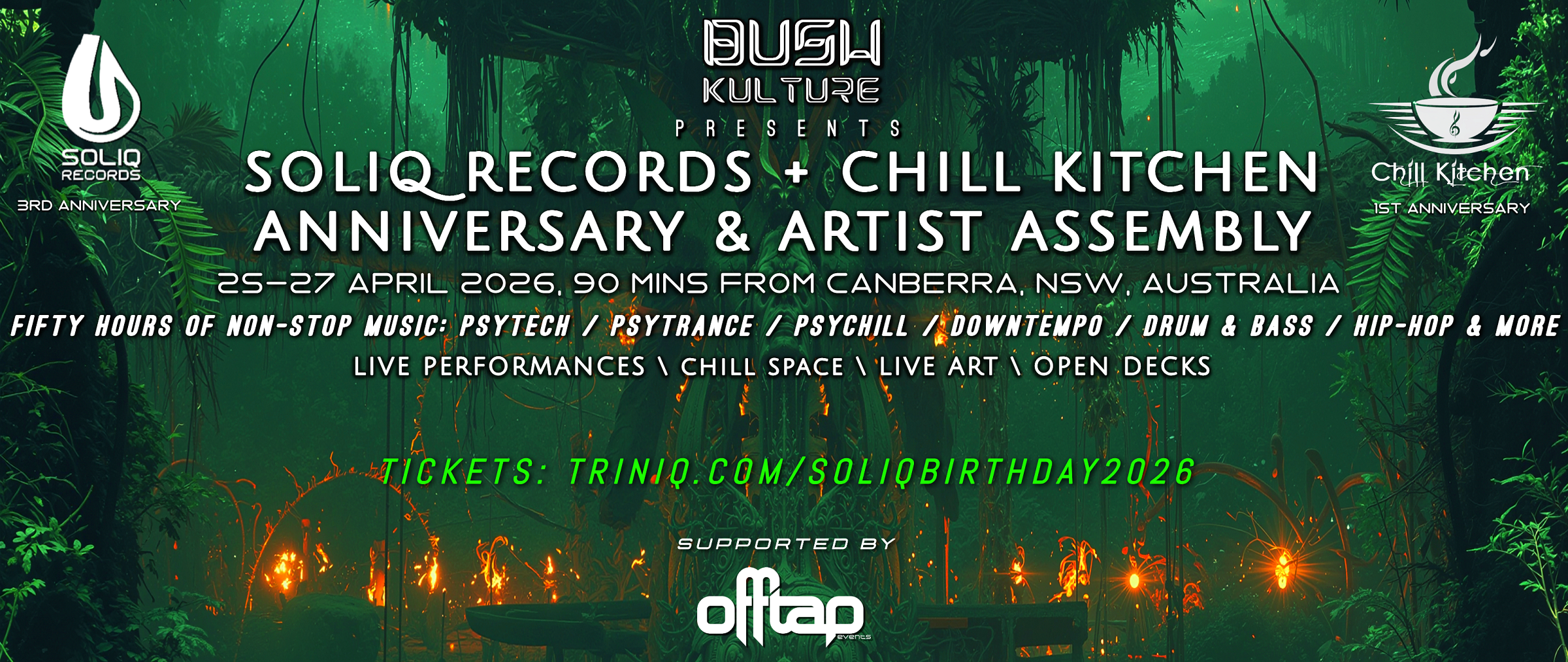 bush kulture pres. soliq records + chill kitchen anniversary party